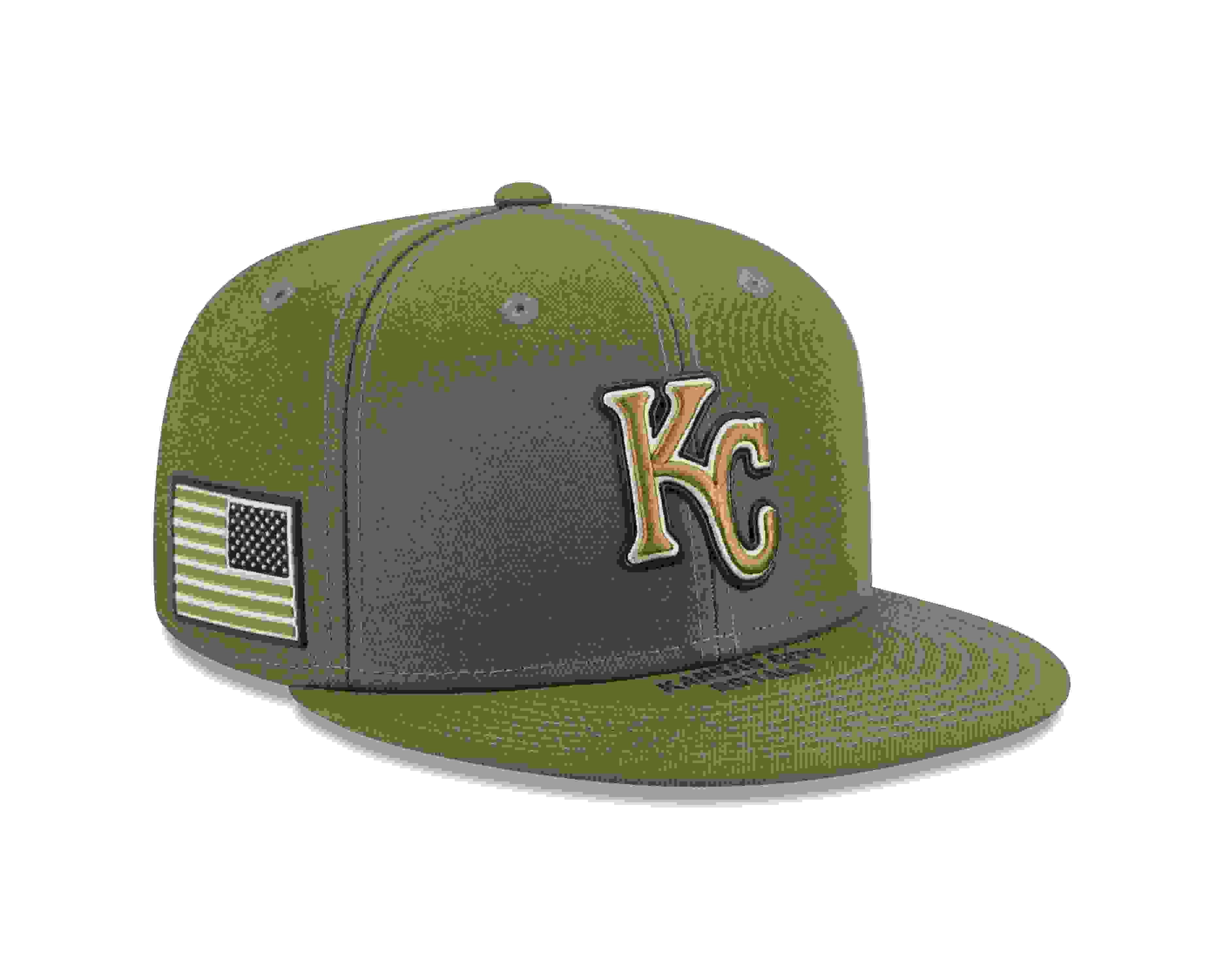 New Era Kansas City Royals 9FIFTY Armed Forces Green Snapback Hat